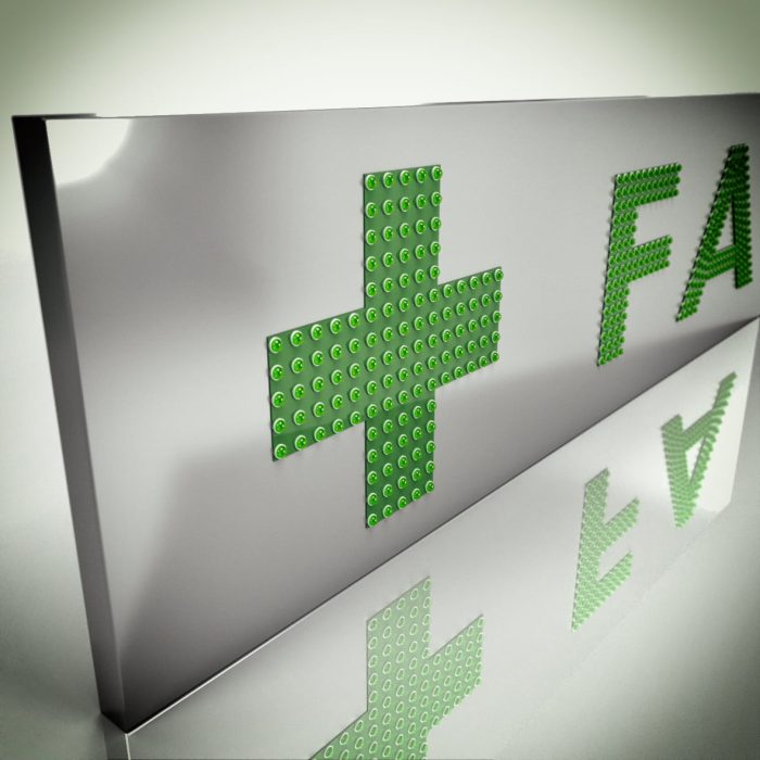 Insegna farmacia a led1off